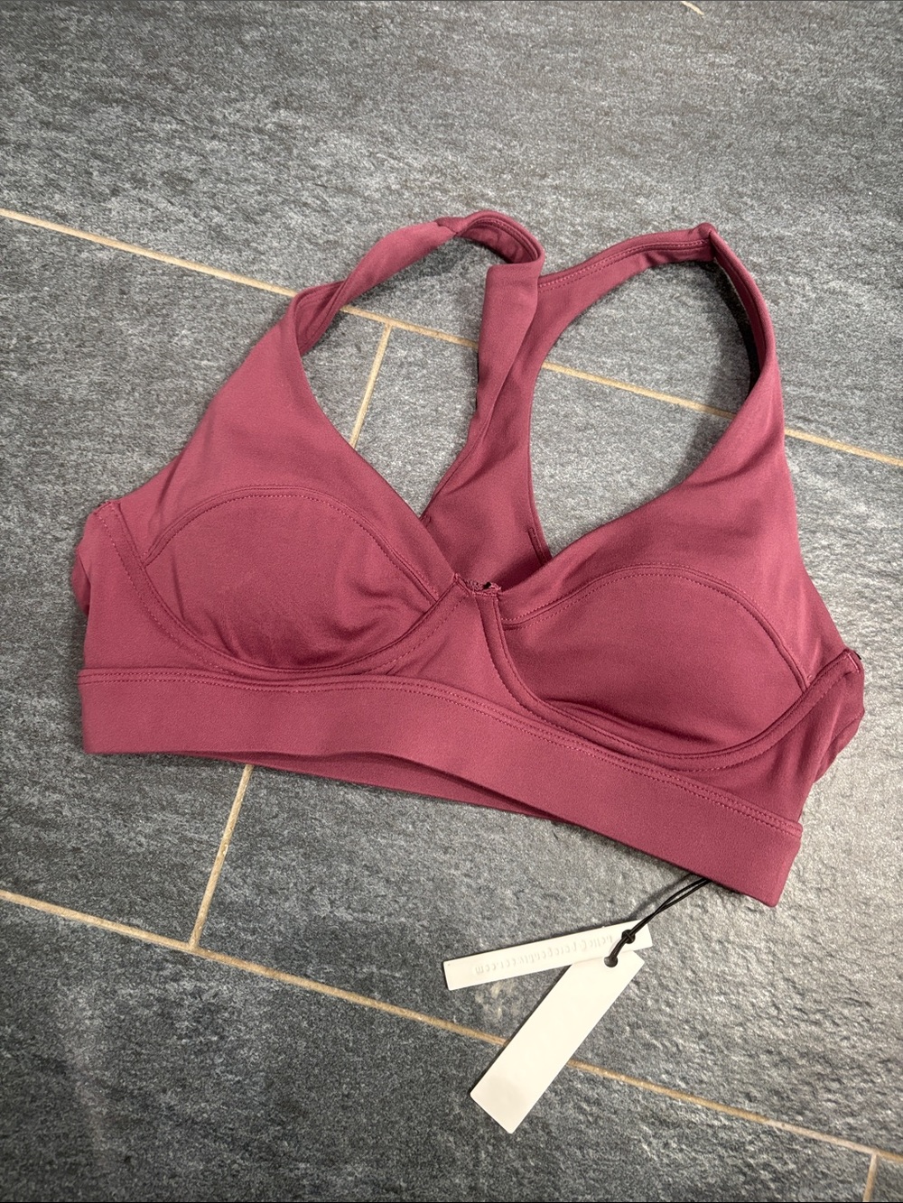 PARAGON Burgundy Racerback Sports Bra